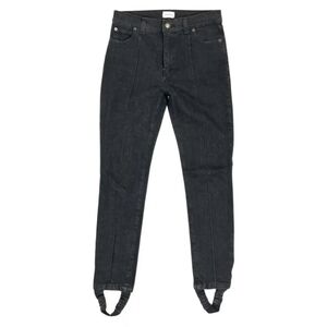 Magda Butrym Black Cotton Denim Jeans W Stirrups Size 2 Revolve